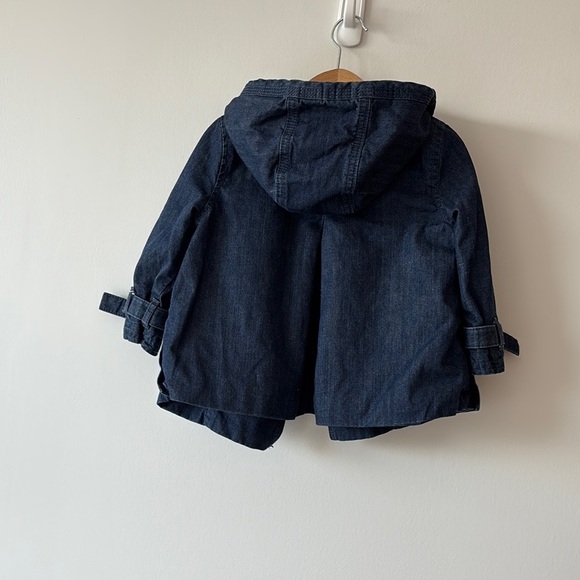 Tommy Hilfiger Blue and White Jean Jacket with Hood - Picture 4 of 4